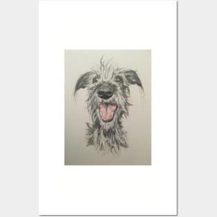 Scruffy Lurcher Posters and Art